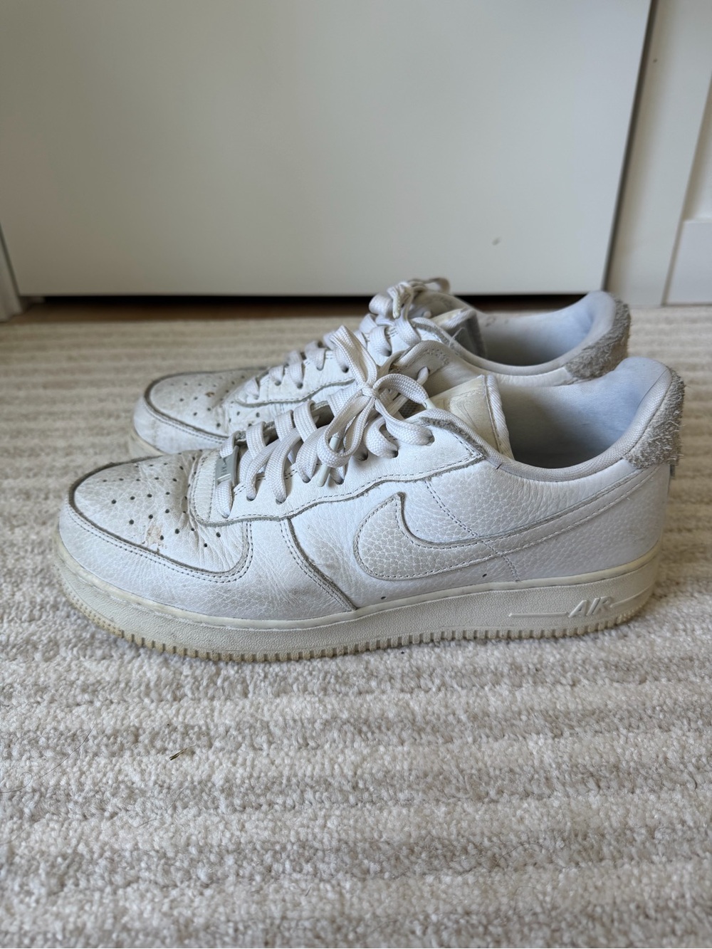 Nike Air Force 1 Low Triple White Leather Sneakers